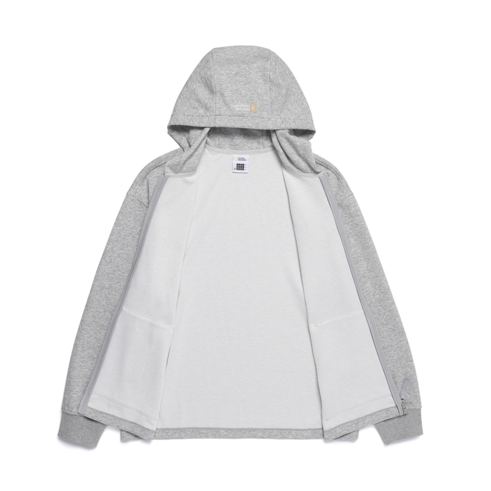 NEW National Geographic Lightweight Dyamaru Hooded Full-Zip Jacket N262UFT960 M/GREY Asian Fit
