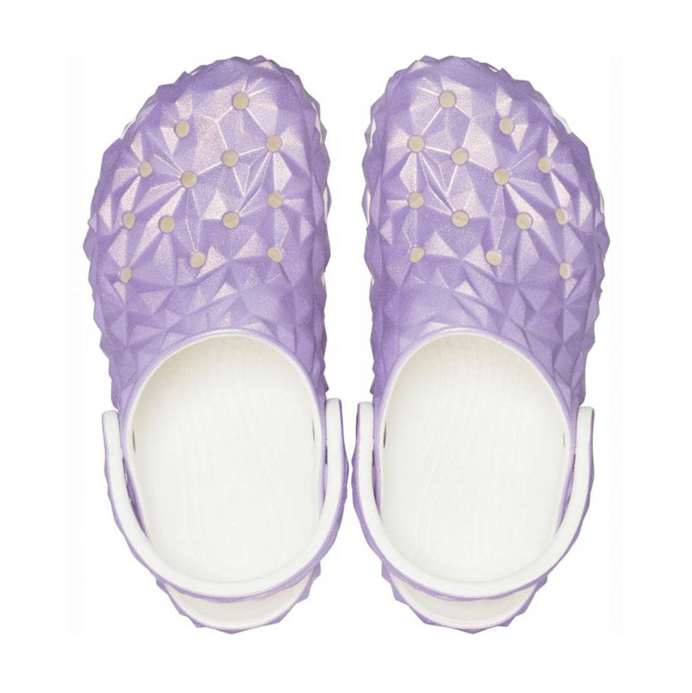 NEW CROCS CLASSIC METALLIC GEOMETRIC CLOG 209841-100 Purple