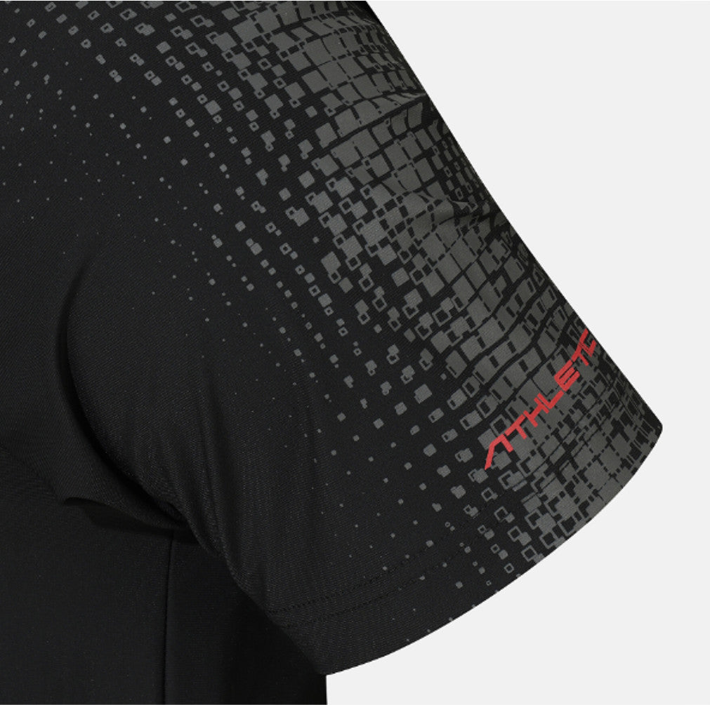 DESCENTE Men's Cooling Tricot Graphic Short-Sleeve T-Shirt SR311TTS76 BLACK ASIAN FIT