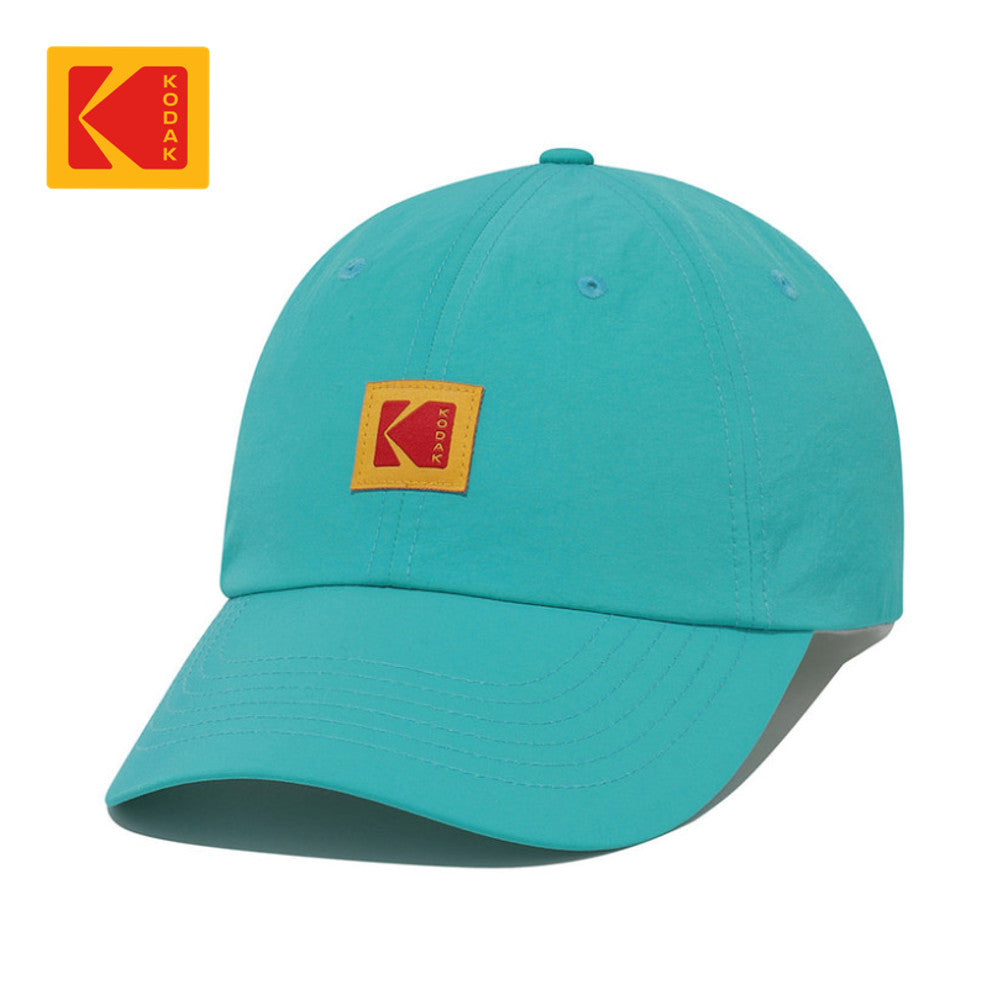 NEW KODAK APPAREL Relaxed-Fit Square Logo Nylon Baseball Cap BLUE K6243LCP33BLU UNISEX SIZE