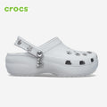 NEW CROCS Classic Platform Edgy Beading Clog 214040 Atmosphere Grey
