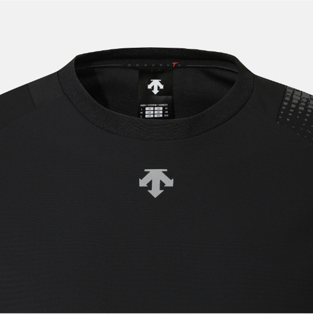 DESCENTE Men's Cooling Tricot Graphic Short-Sleeve T-Shirt SR311TTS76 BLACK ASIAN FIT