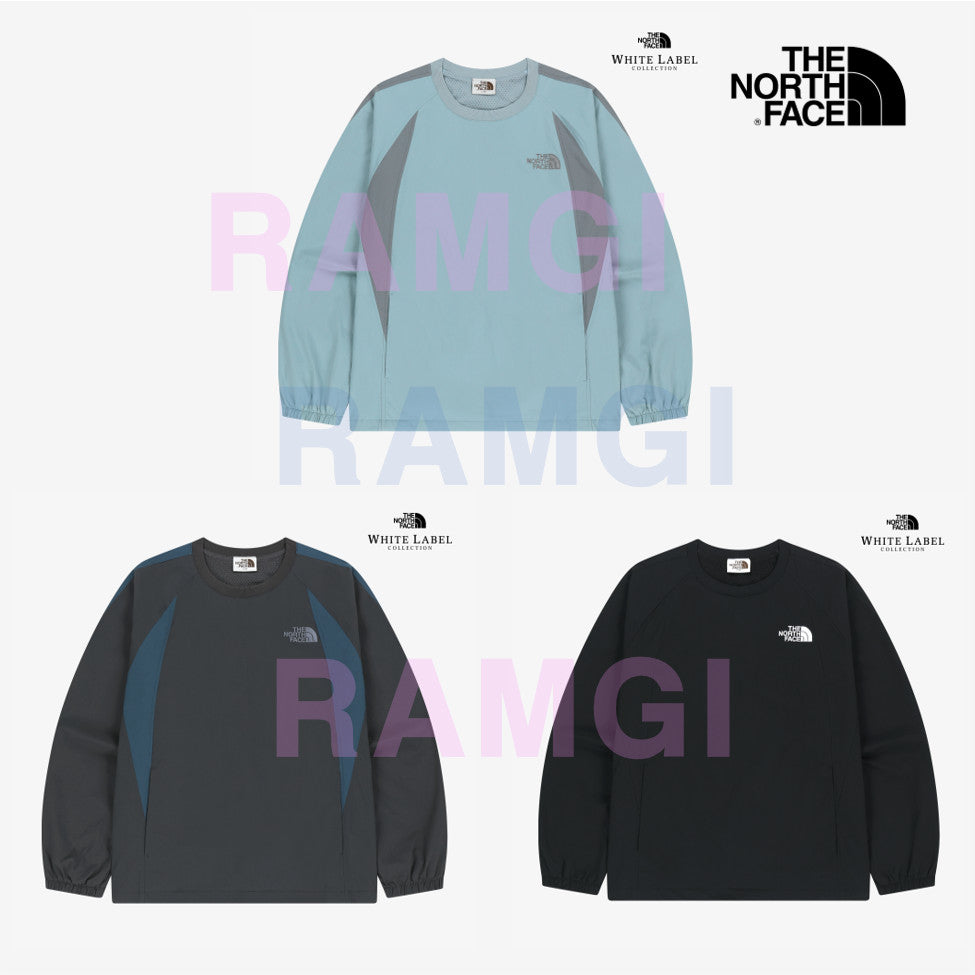 The North Face Korea WHITE LABEL VARIA CREWNECK Sweatshirt NM5MS56L GRAY MIST ASIAN FIT