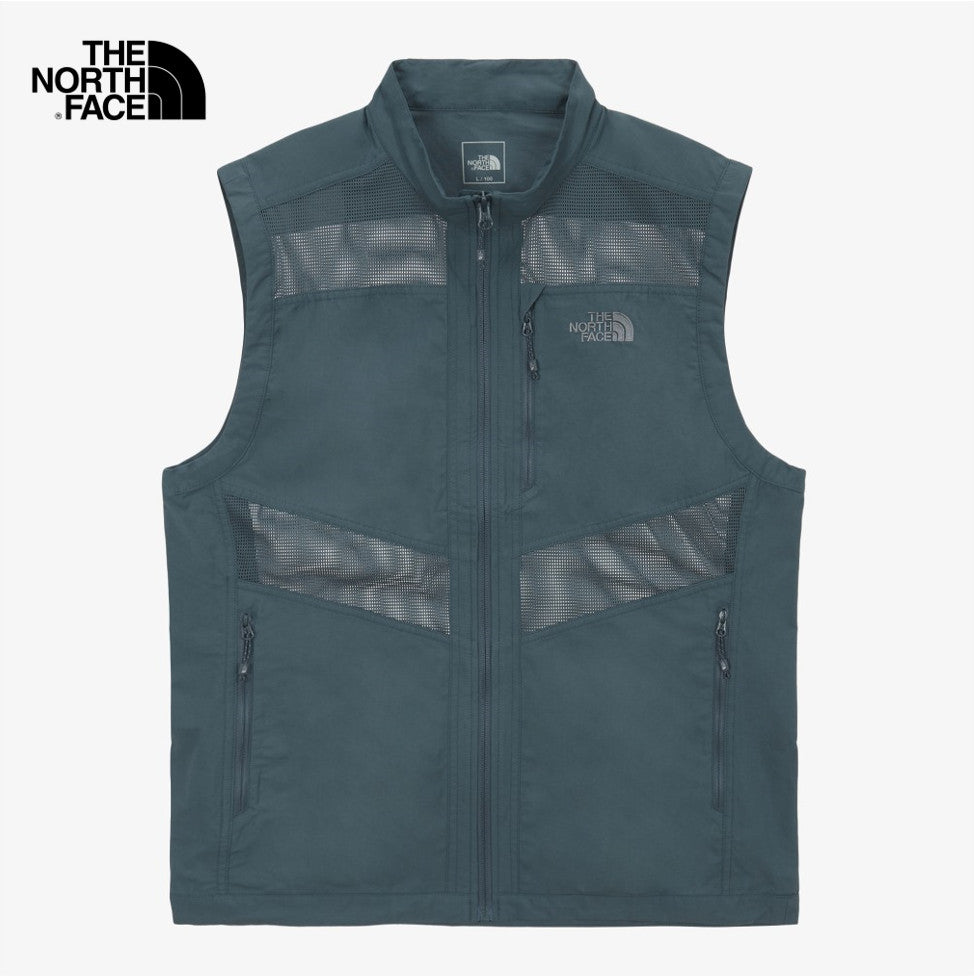 The North Face Korea M'S MESH FLY SMOKE_BLUE VEST NV5VS00B  ASIAN FIT
