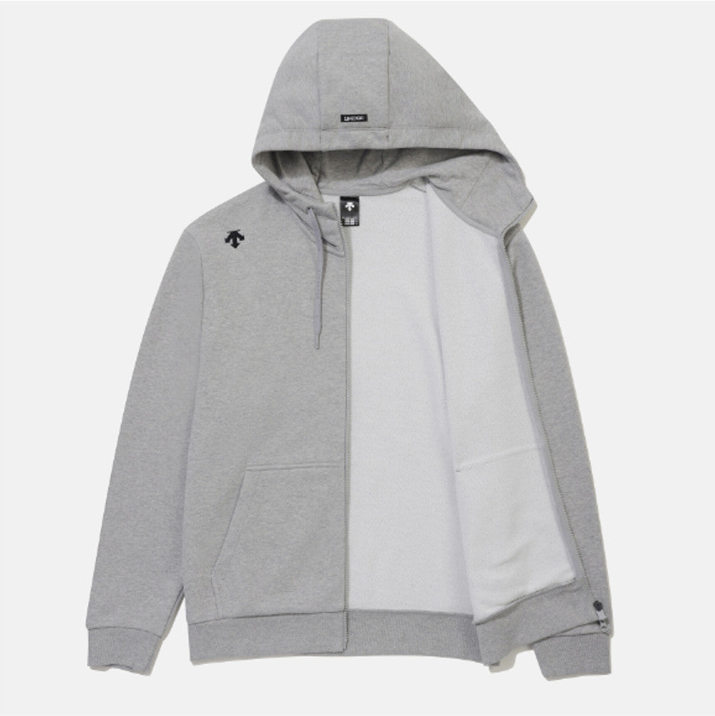 NEW DESCENTE Sports Terry Back-Printed Training Jacket SR323UFT81 M.GREY ASIAN FIT