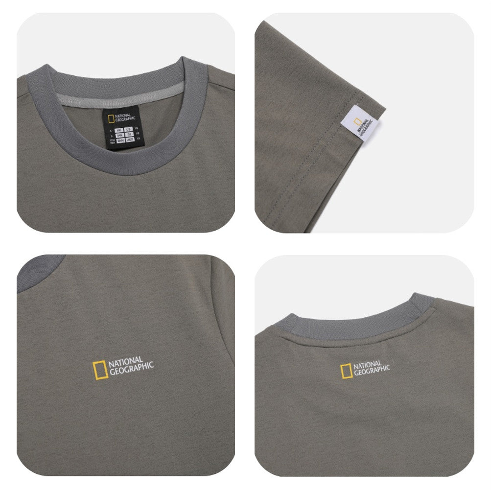 NEW National Geographic Sorona Cool Touch Short-Sleeve T-Shirt N262UTS891 KHAKI Asian Fit