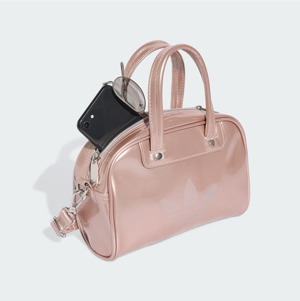 NEW adidas Adicolor Mini Bowlin Shoulder Bag KQ9065 Grey Pink