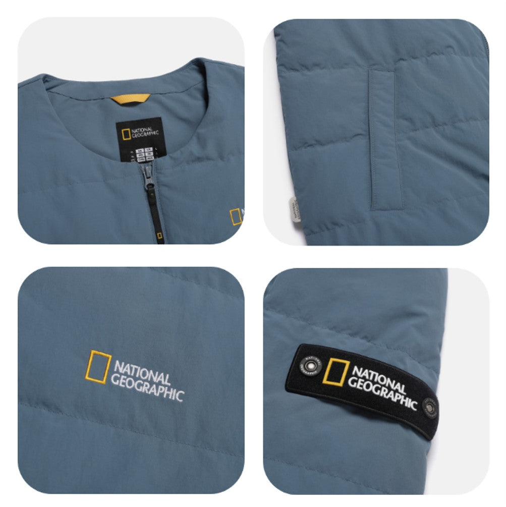 National Geographic Heron U-Neck Lightweight Goose Down Jacket N264UDW920 BLUE Asian Fit