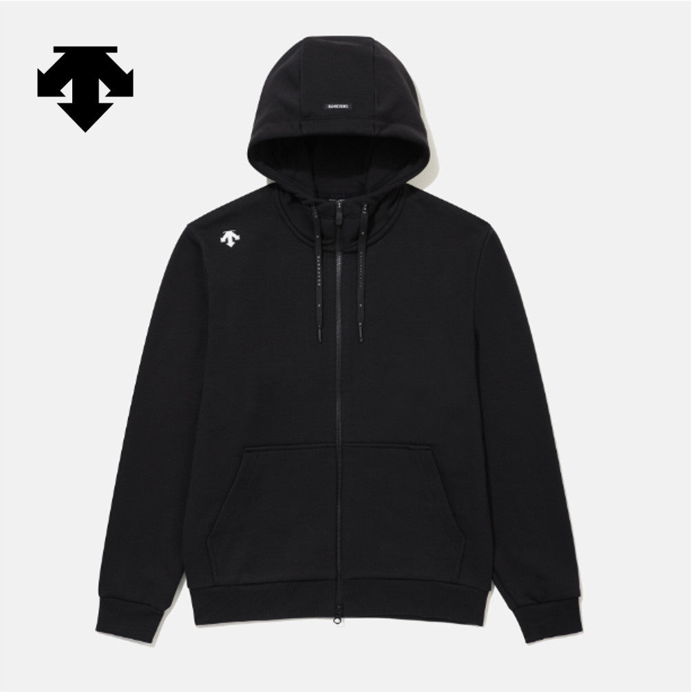 NEW DESCENTE Sports Terry Back-Printed Training Jacket SR323UFT81 BLACK ASIAN FIT
