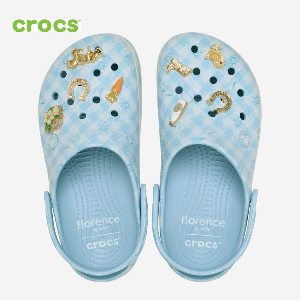 NEW CROCS Florence By Mills Crocband Clog 213399 Multi / Sky Blue