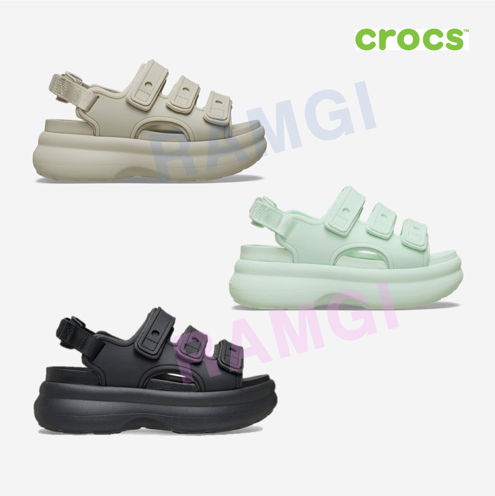 NEW CROCS SOHO FROSTED SPORT SANDAL 212032 BLACK