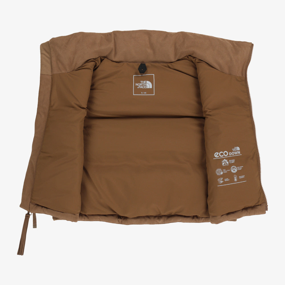 The North Face Korea WHITE LABEL W'S SUEDE NUPTSE VEST NV1DR82K CAMEL (RDS) ASIAN FIT