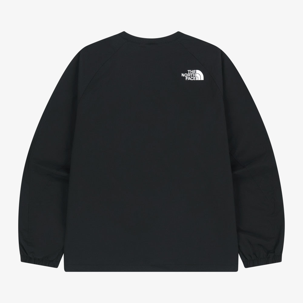 The North Face Korea WHITE LABEL VARIA CREWNECK Sweatshirt NM5MS56J BLACK ASIAN FIT
