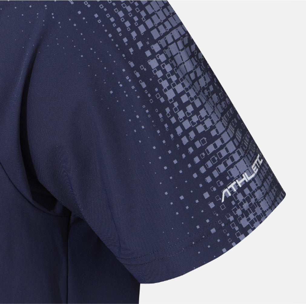 DESCENTE Men's Cooling Tricot Graphic Short-Sleeve T-Shirt SR311TTS76 DARK NAVY ASIAN FIT