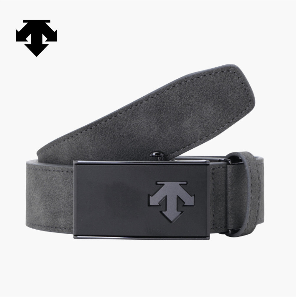 NEW DESCENTE GOLF Men's Belt DR32MFBT73 with Accent Straps 4.7 in * 1.3 in Dark Grey