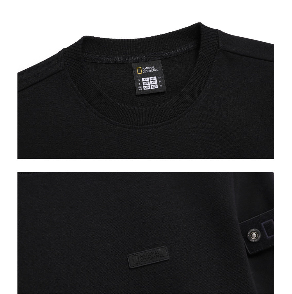 NEW National Geographic Bluefin Logo Sweatshirt N251USW810 CARBON BLACK Asian Fit