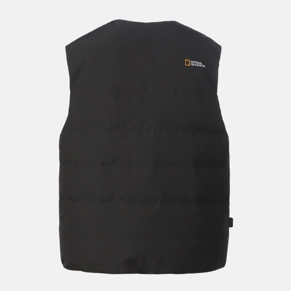 NEW National Geographic Heron U-Neck Lightweight Goose Down Vest N264UDV920 BLACK Asian Fit