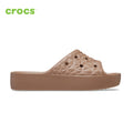 NEW CROCS CLASSIC PLATFORM GEOMETRIC SLIDE 209564-2Q9 Camel Brown