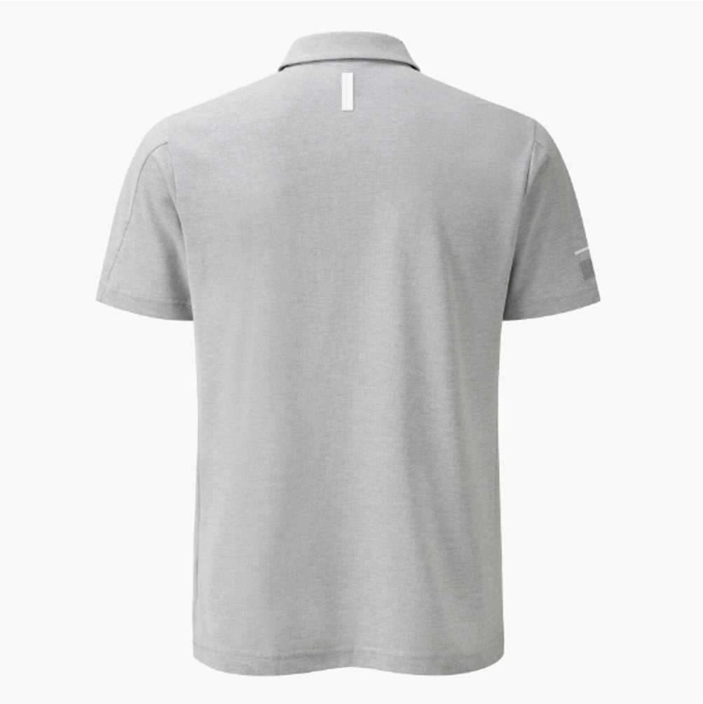DESCENTE GOLF Men's One-Point Collar Short-Sleeve T-Shirt DR31MFTS74 MELANGE GREY ASIAN FIT