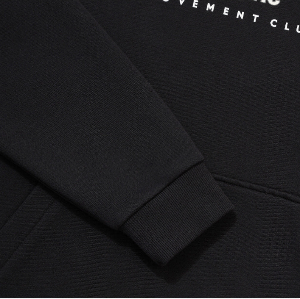 DESCENTE Sports Terry Graphic Hoodie T-Shirt SR323UHD81 BLACK ASIAN FIT