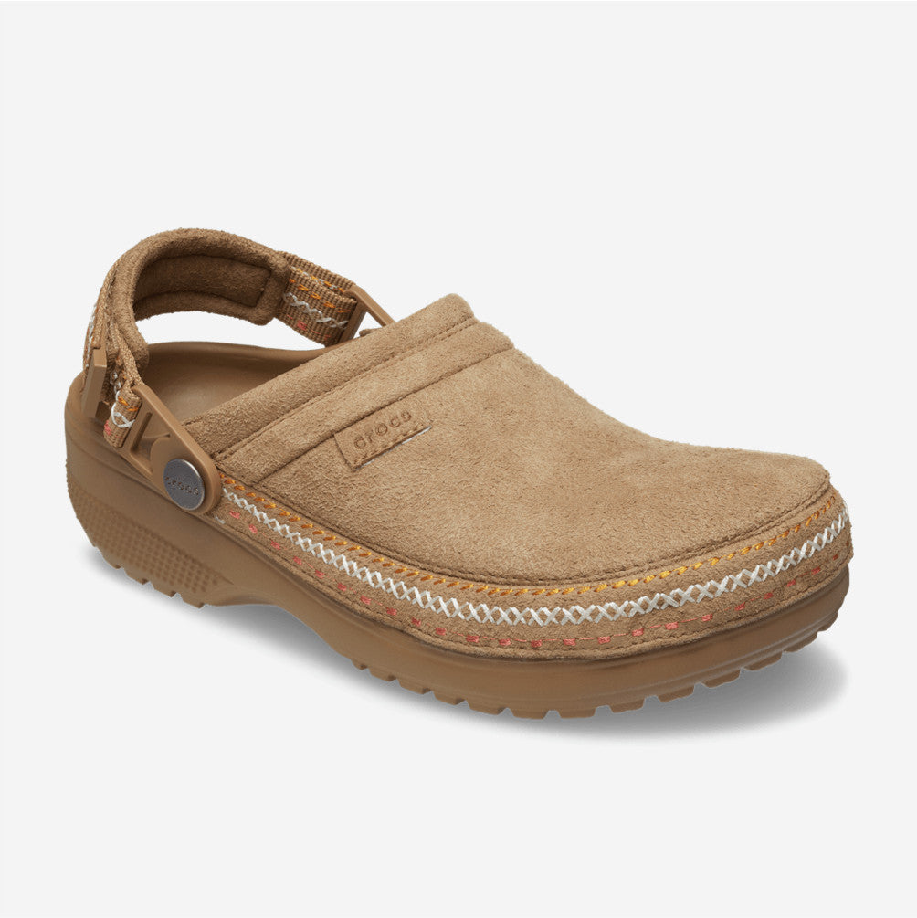 NEW CROCS Crafted Vegan Suede Stitch Clog 214048 Sepia Brown UNISEX SIZE