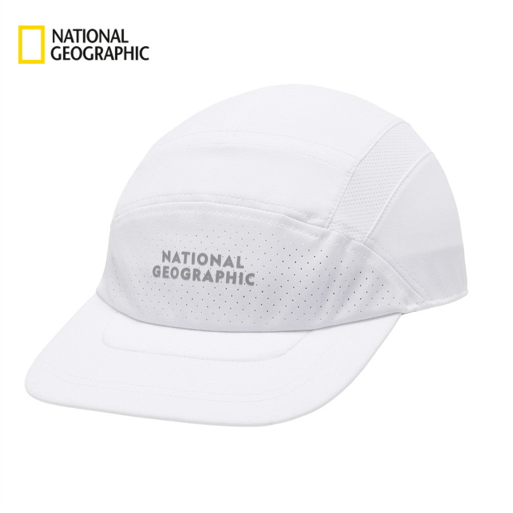 NEW National Geographic Running Core Nature Run Cap N265AHA220 WHITE UNISEX SIZE
