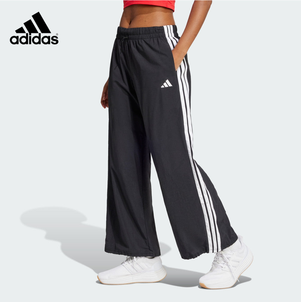 adidas Essentials 3-Stripes Lifestyle Woven Parachute Pants Black JE1306 ASIAN FIT