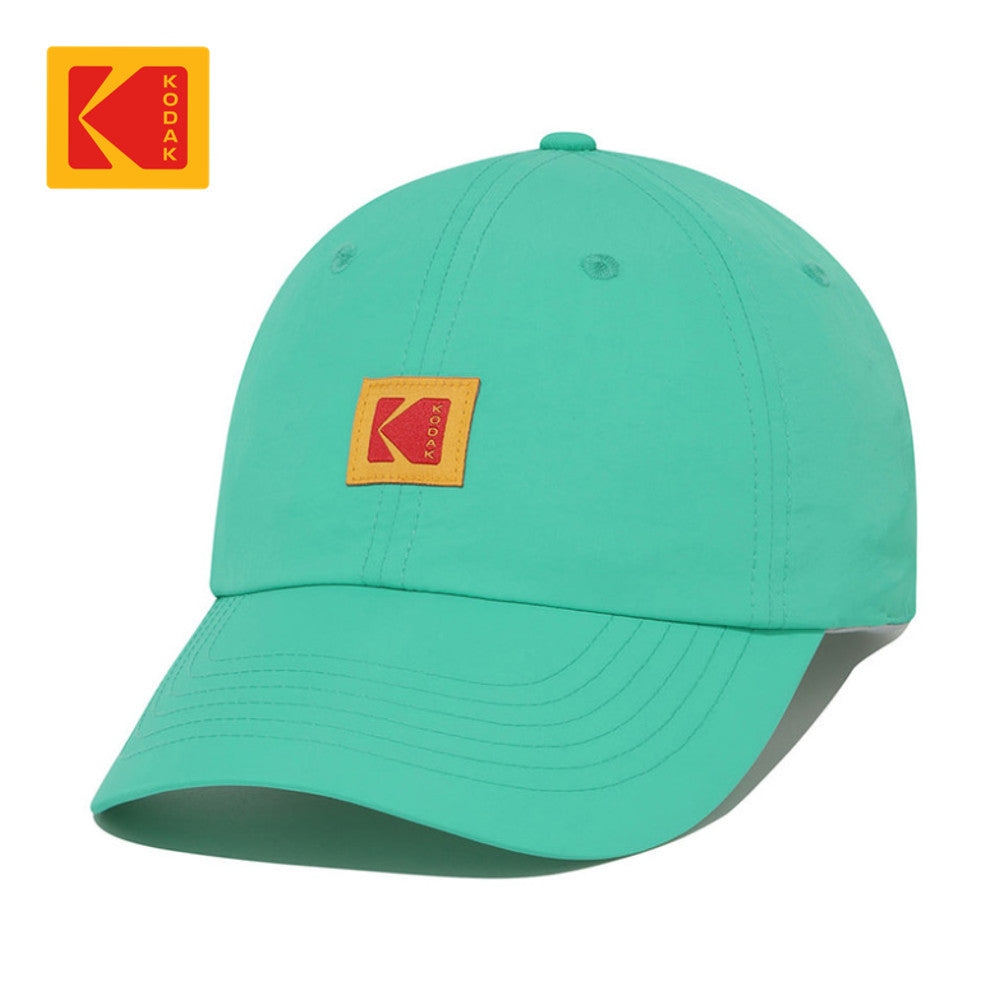 NEW KODAK APPAREL Relaxed-Fit Square Logo Nylon Baseball Cap GREEN K6243LCP33GRN UNISEX SIZE