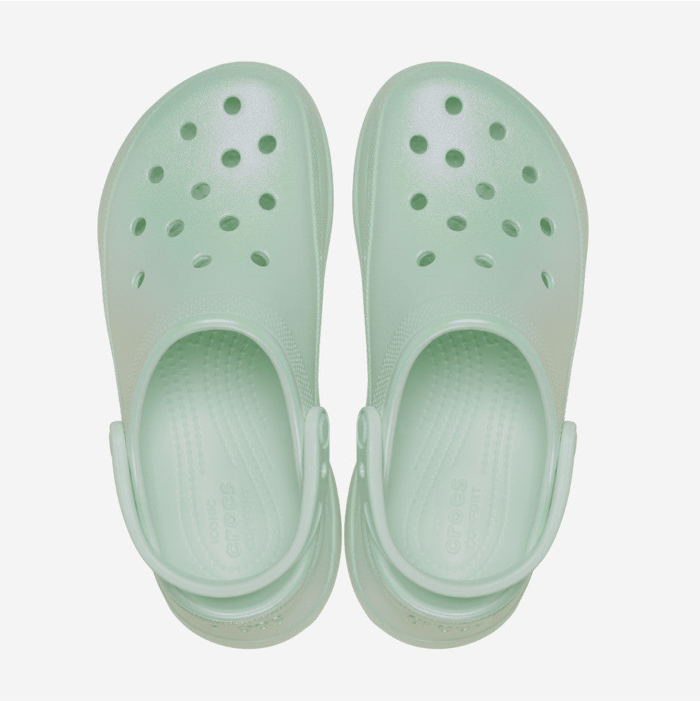 NEW CROCS Bae Iridescent Clog 213220 Retro Ice Green