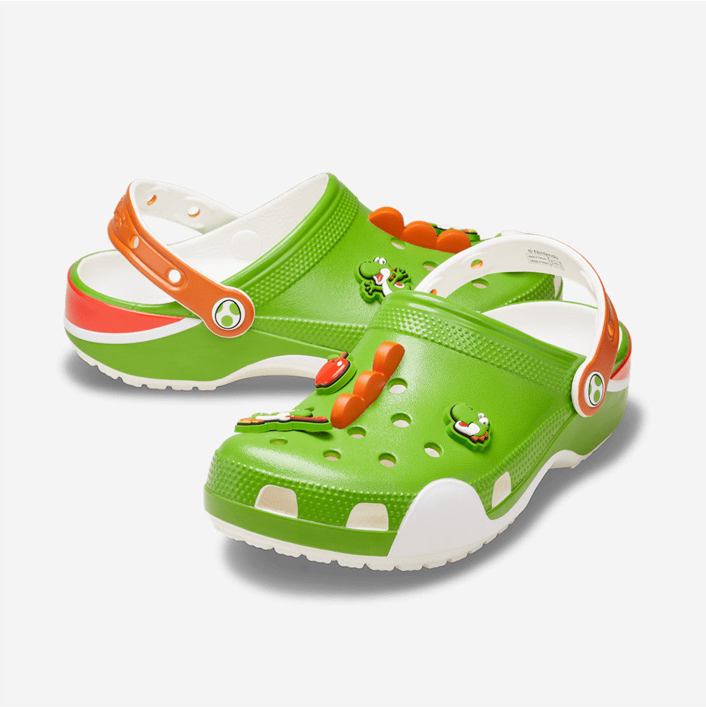 NEW CROCS Super Mario Yoshi Classic Clog 212136 Yellow Green Multi UNISEX SIZE