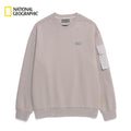 NEW National Geographic Sleeve-Pocket Sweatshirt N251USW900 OAK BEIGE Asian Fit
