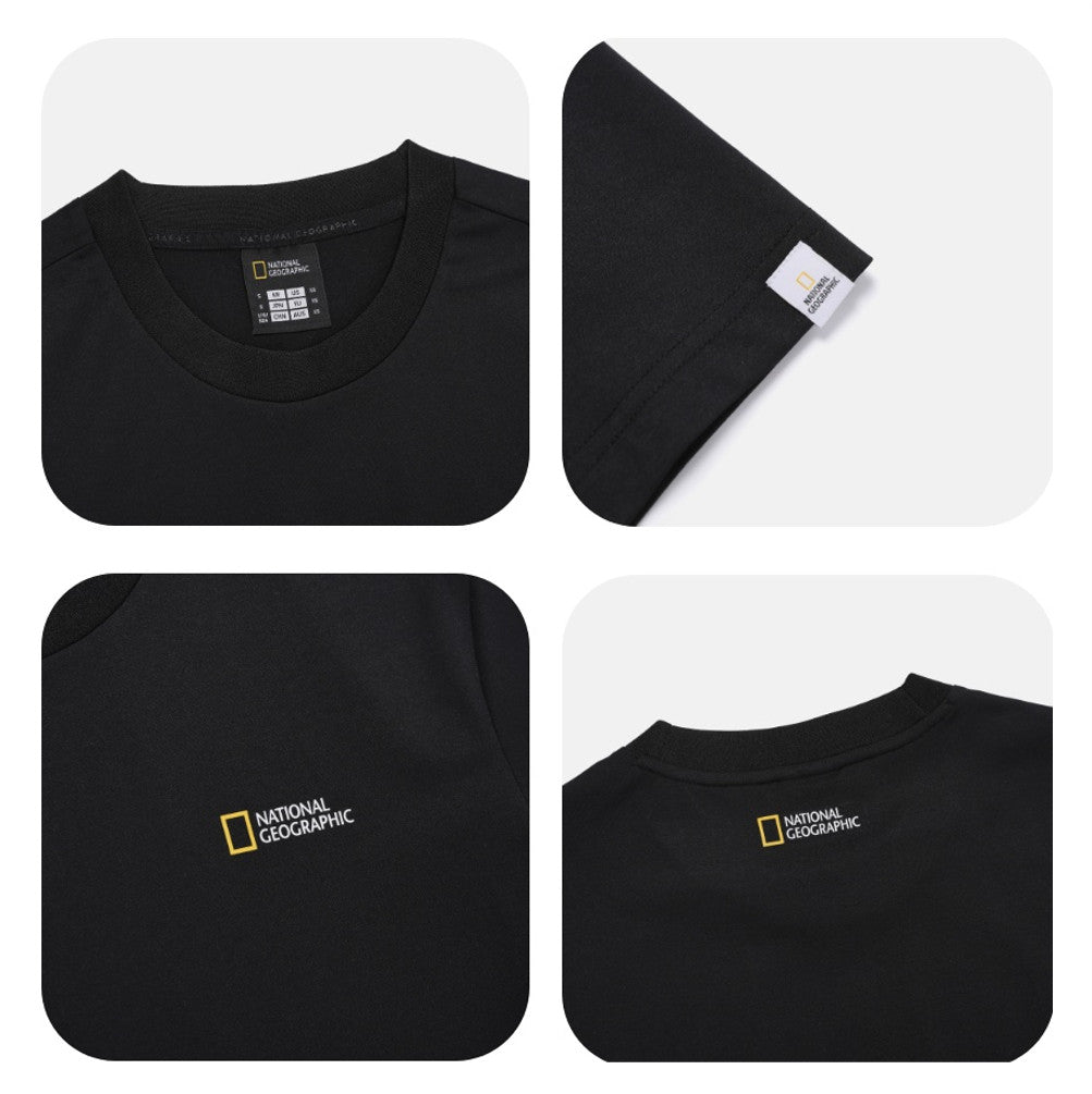 NEW National Geographic Sorona Cool Touch Short-Sleeve T-Shirt N262UTS891 BLACK Asian Fit
