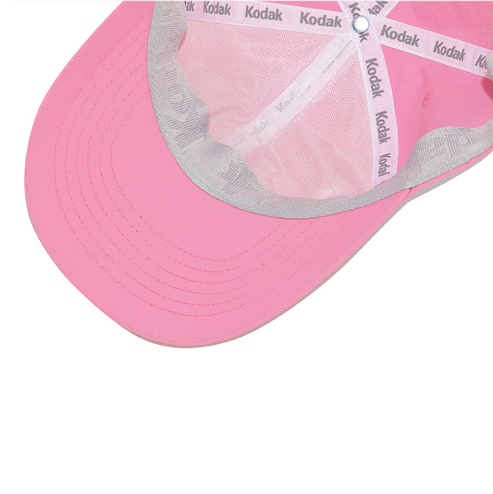 NEW KODAK APPAREL Relaxed-Fit Square Logo Nylon Baseball Cap PINK K6243LCP33PNK UNISEX SIZE