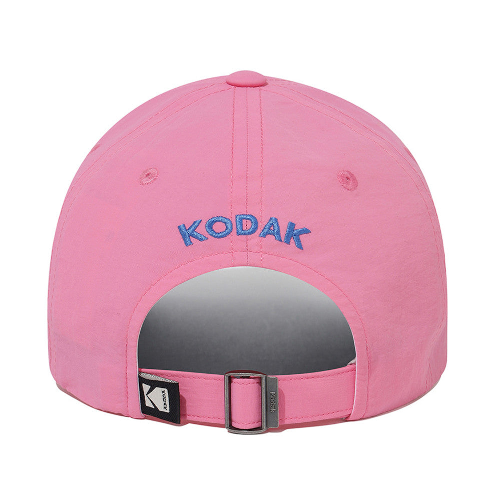 NEW KODAK APPAREL Relaxed-Fit Square Logo Nylon Baseball Cap PINK K6243LCP33PNK UNISEX SIZE