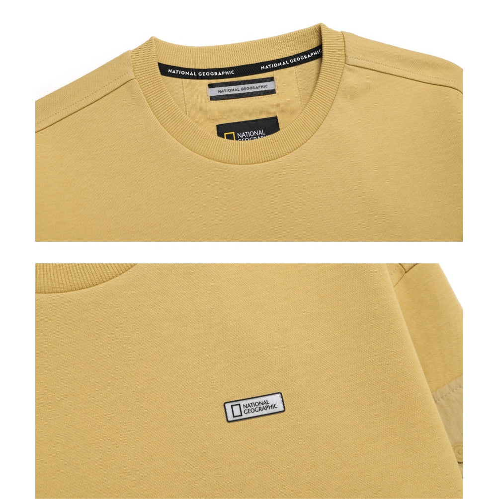 NEW National Geographic Sleeve-Pocket Sweatshirt N251USW900 GREEN OLIVE Asian Fit