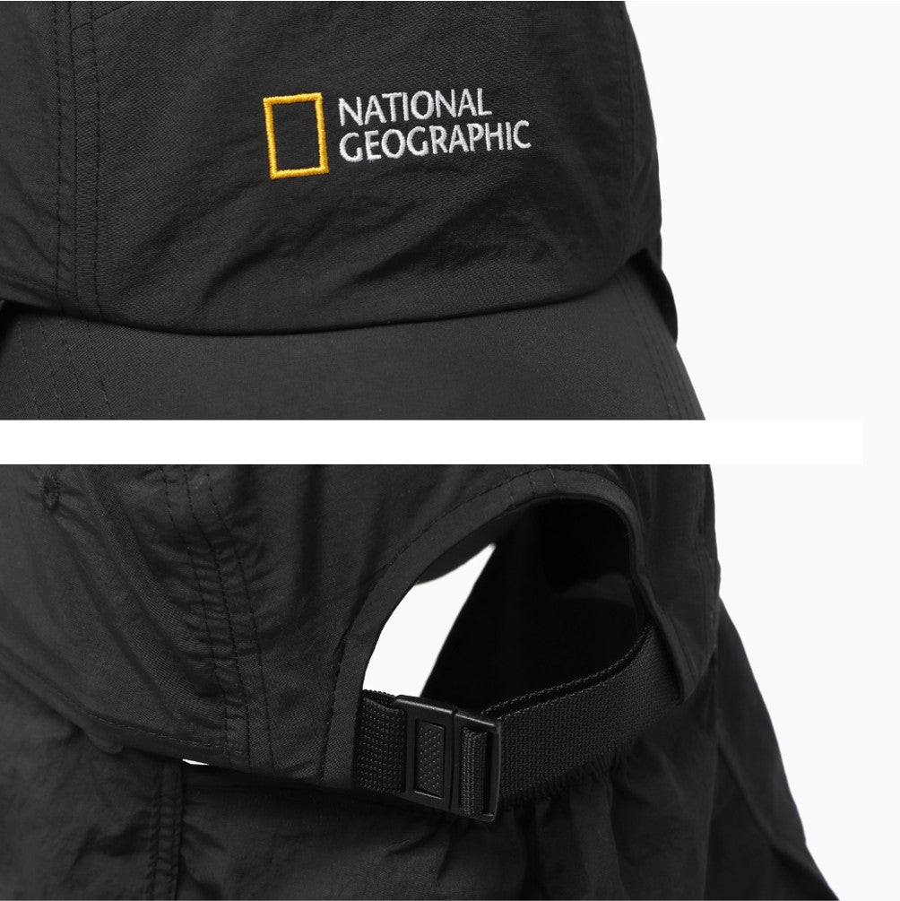 New National Geographic Sun Visor Cap BLACK UNISEX SIZE