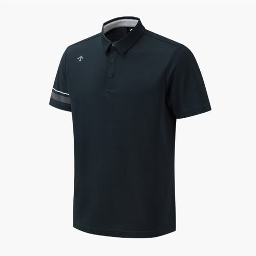 DESCENTE GOLF Men's One-Point Collar Short-Sleeve T-Shirt DR31MFTS74 Deep Green ASIAN FIT