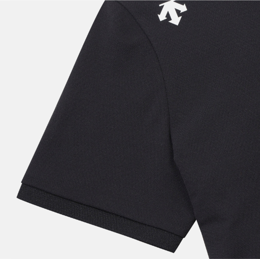 DESCENTE Men's Tough Polo Short-Sleeve T-Shirt SR123UPS11 BLACK ASIAN FIT