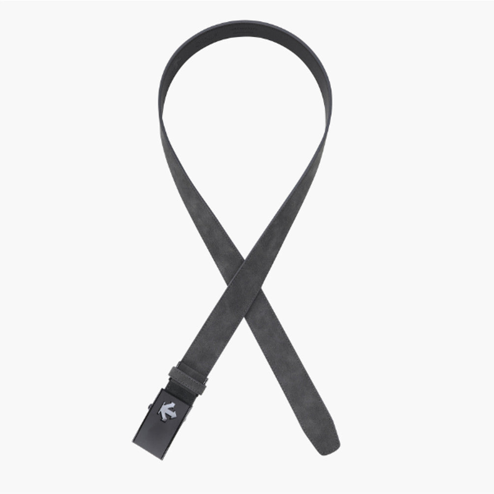 NEW DESCENTE GOLF Men's Belt DR32MFBT73 with Accent Straps 4.7 in * 1.3 in Dark Grey
