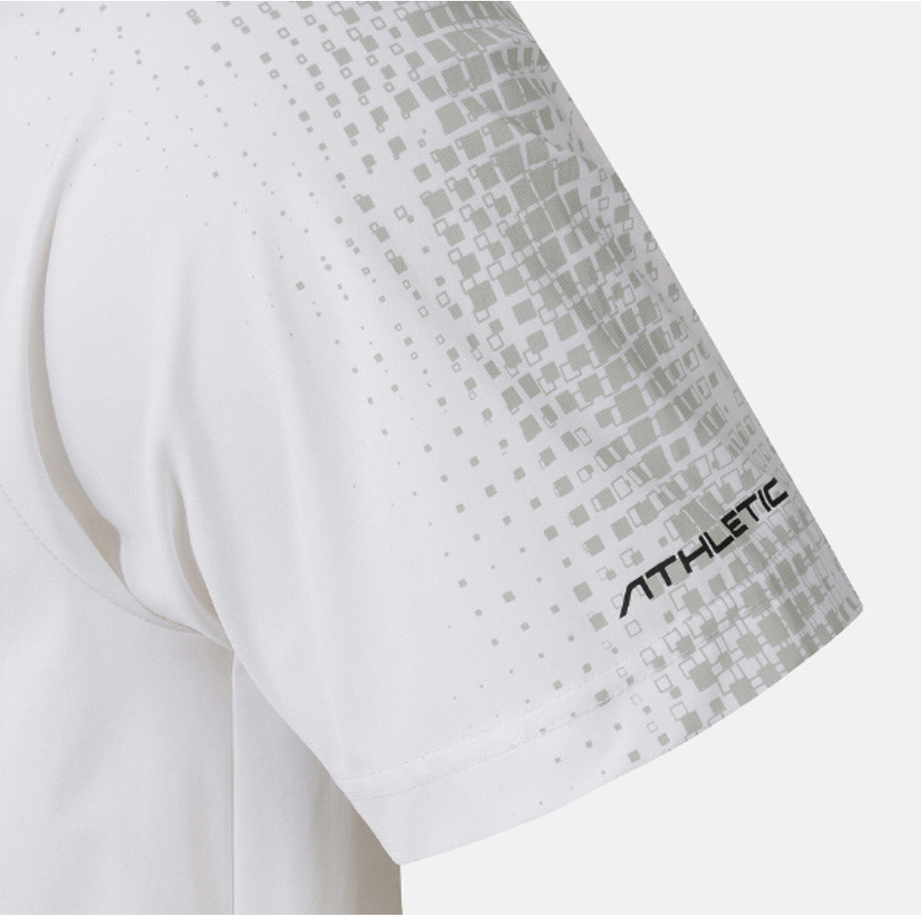 DESCENTE Men's Cooling Tricot Graphic Short-Sleeve T-Shirt SR311TTS76 WHITE ASIAN FIT
