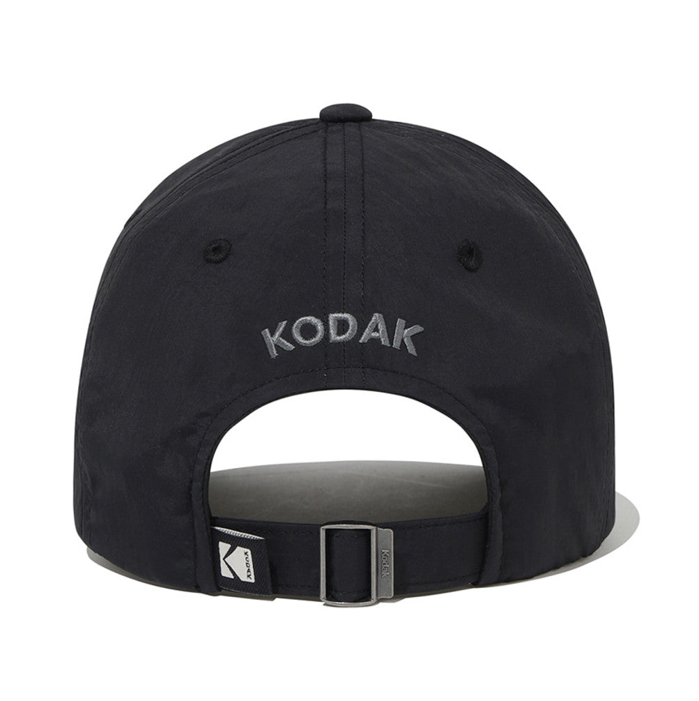 NEW KODAK APPAREL Relaxed-Fit Square Logo Nylon Baseball Cap BLACK K6243LCP33BLK UNISEX SIZE