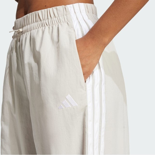adidas Essentials 3-Stripes Lifestyle Woven Parachute Pants Beige JC8168 ASIAN FIT