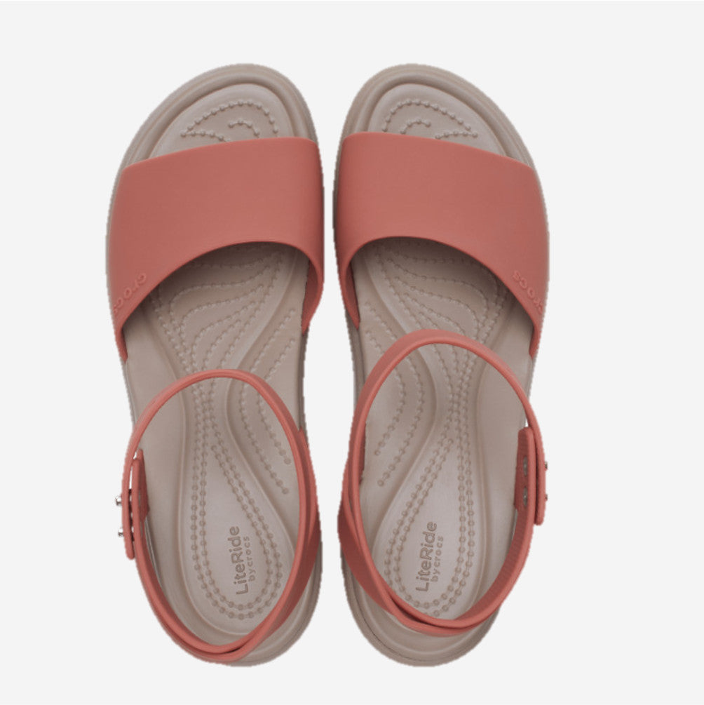 NEW CROCS Brooklyn Ankle Strap Wedge Heel Platform 209406-2DT Spice