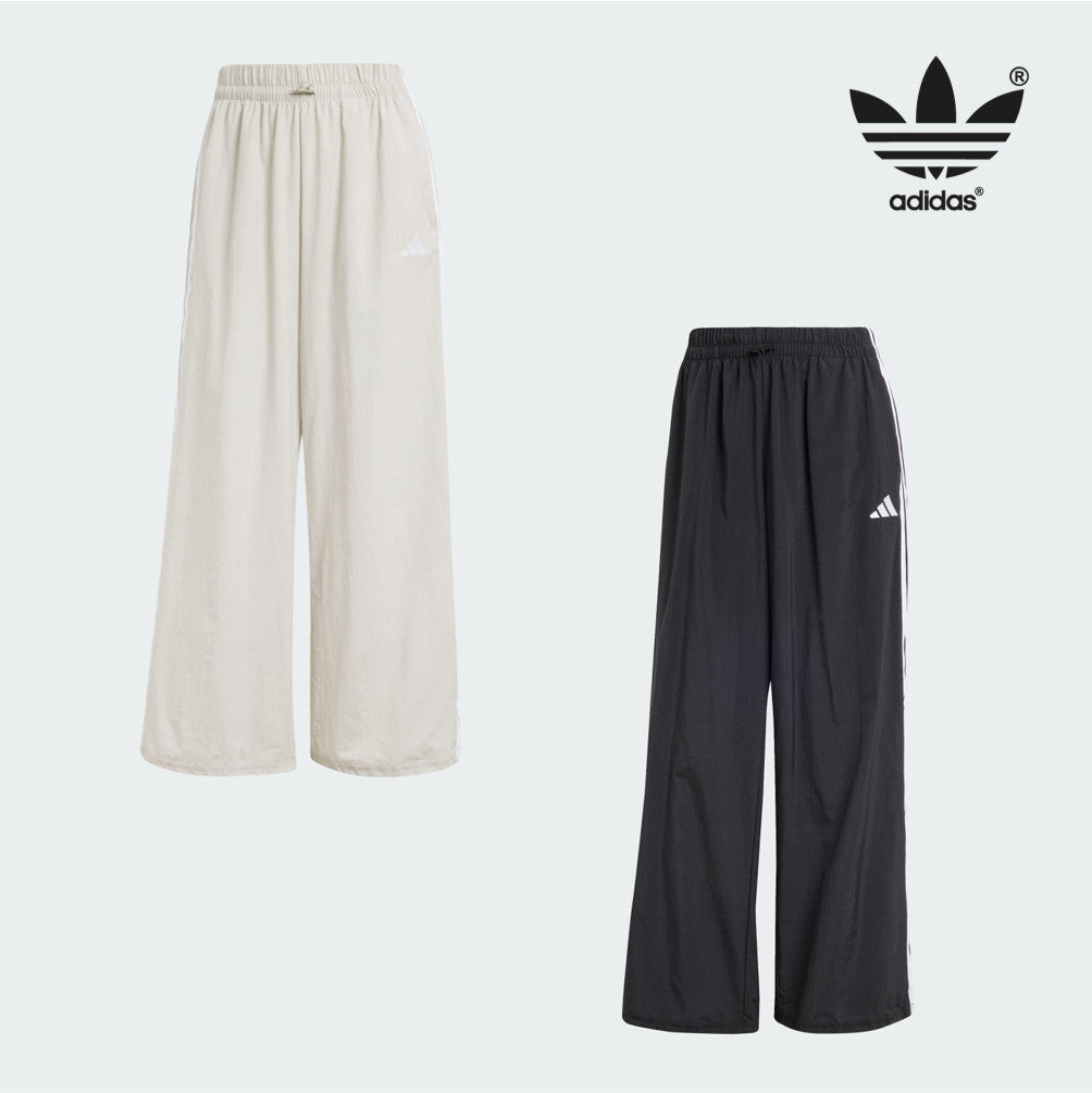 adidas Essentials 3-Stripes Lifestyle Woven Parachute Pants Black JE1306 ASIAN FIT