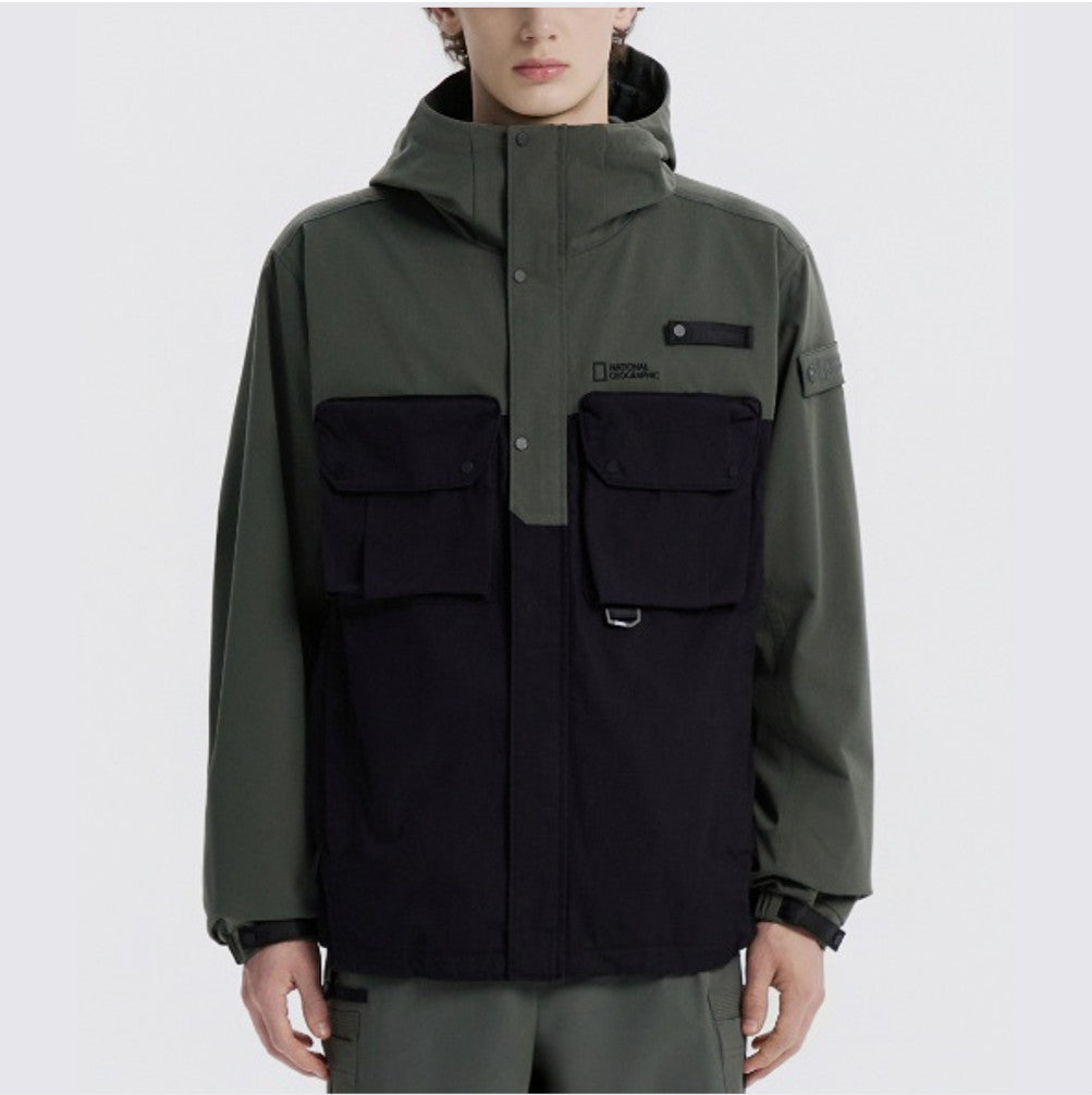 NEW National Geographic NRN Utility Pocket Jacket N261MJP920 KHAKI Asian Fit