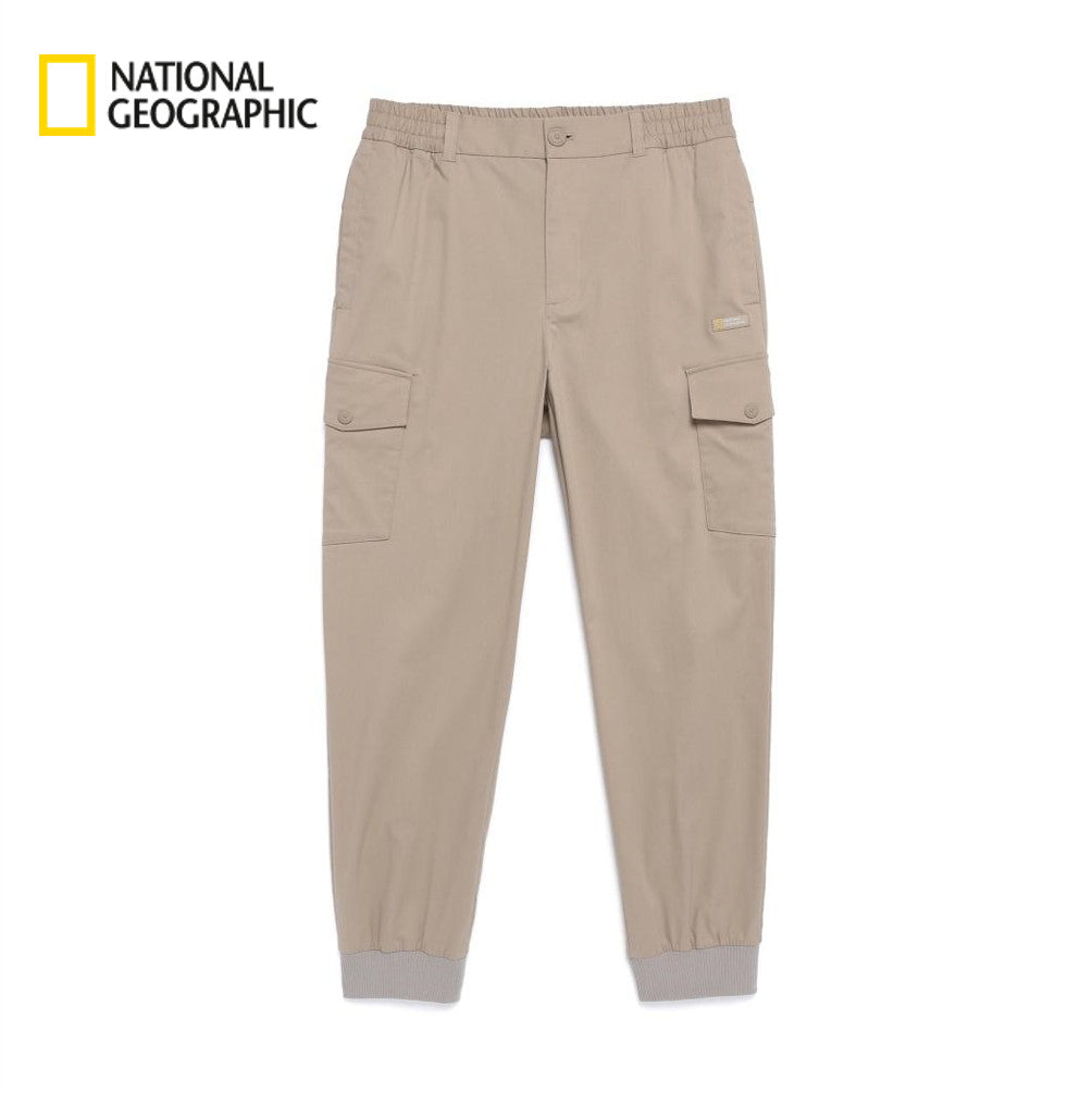 National Geographic Semi-Loose Fit Jogger Cargo Pants N262MPT020 OAK BEIGE ASIAN FIT