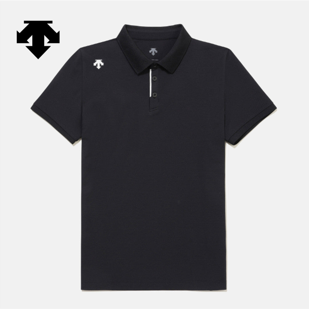 DESCENTE Men's Tough Polo Short-Sleeve T-Shirt SR123UPS11 BLACK ASIAN FIT