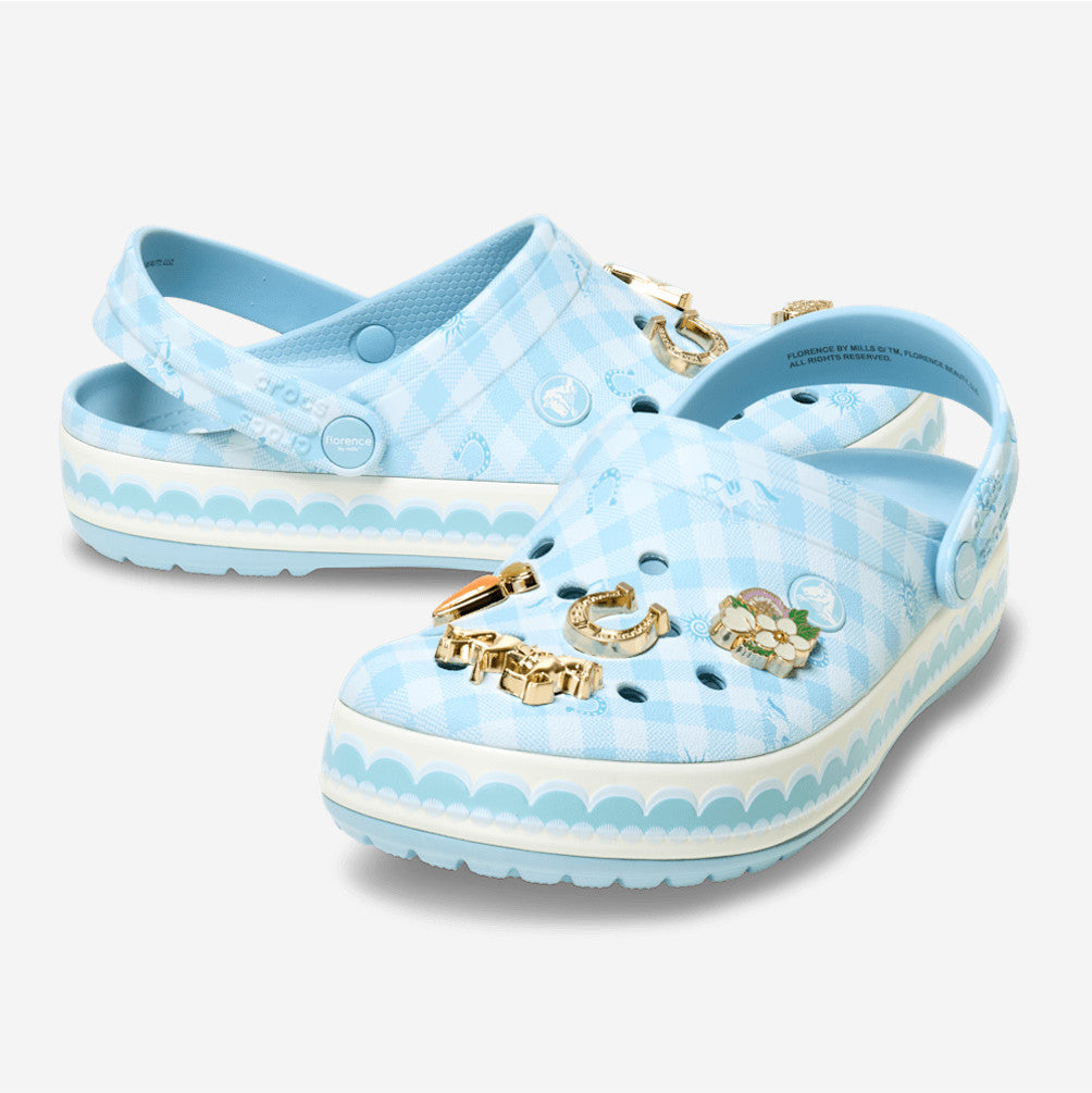 NEW CROCS Florence By Mills Crocband Clog 213399 Multi / Sky Blue