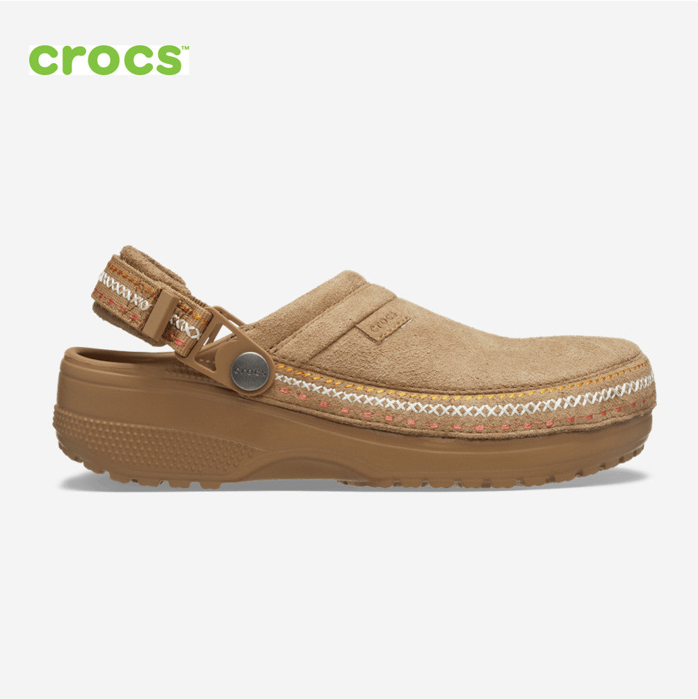 NEW CROCS Crafted Vegan Suede Stitch Clog 214048 Sepia Brown UNISEX SIZE