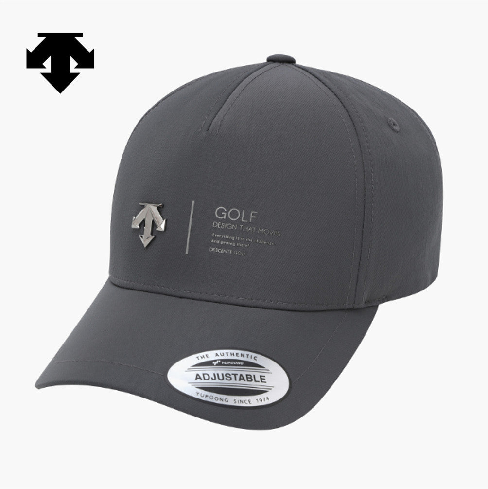 NEW DESCENTE GOLF Men's Silence 3D Logo Baseball Cap DR32MFCP84 Dark Grey